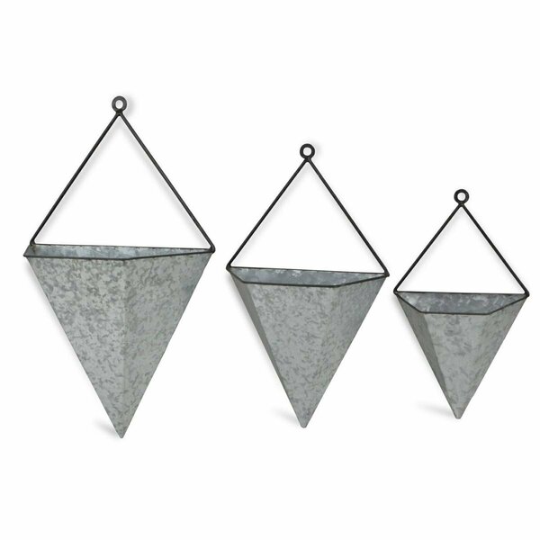 H2H Galvanized Metal Wall Sconces - Set of 3 H23364317